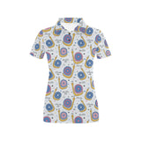 Snail Pattern Print Design 05 Women's All Over Print Polo Shirt