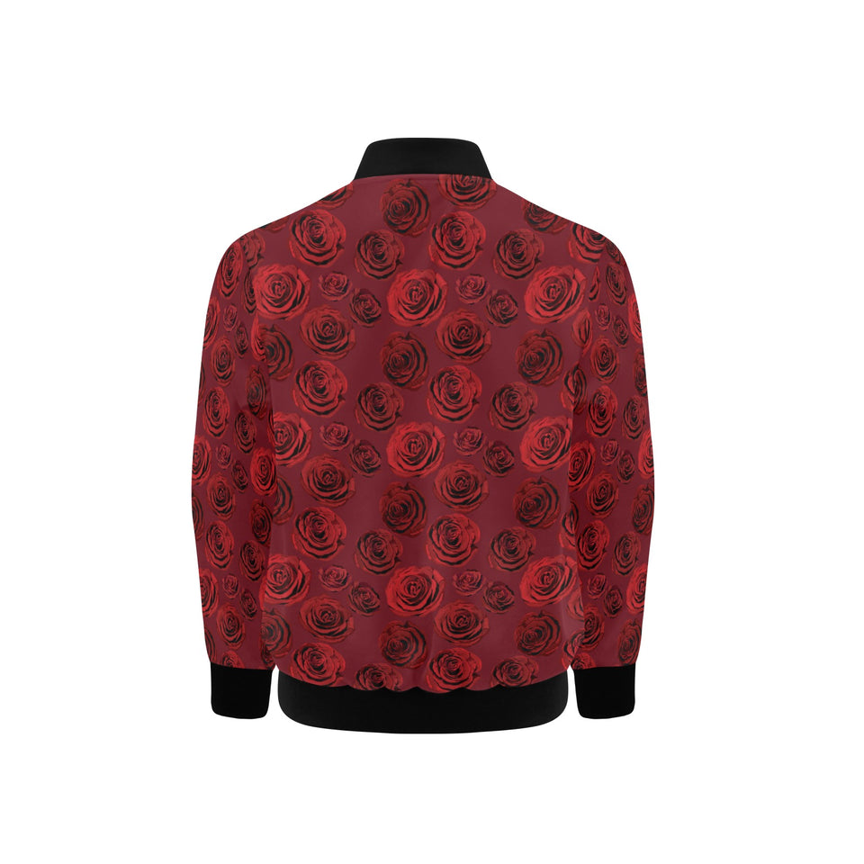 Rose Pattern Print Design 03 Kids' Boys' Girls' Bomber Jacket