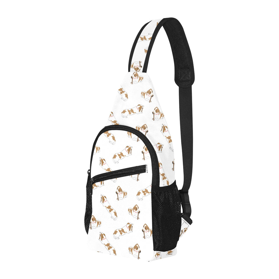 Jack Russel Pattern Print Design 04 All Over Print Chest Bag