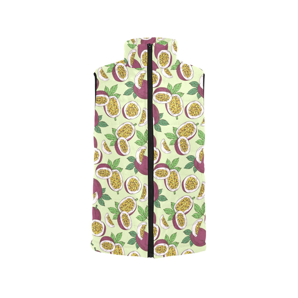 Paassion fruit pattern Women's Padded Vest