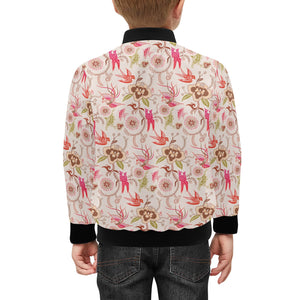 Swallow Pattern Print Design 01 Kids' Boys' Girls' Bomber Jacket