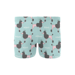 poodle dog green background Men's Swimming Trunks
