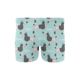 poodle dog green background Men's Swimming Trunks
