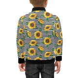 sunflowers ribbon background Kids' Boys' Girls' Bomber Jacket