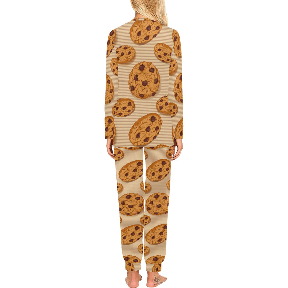 Cookie pattern Women's All Over Print Pajama Set