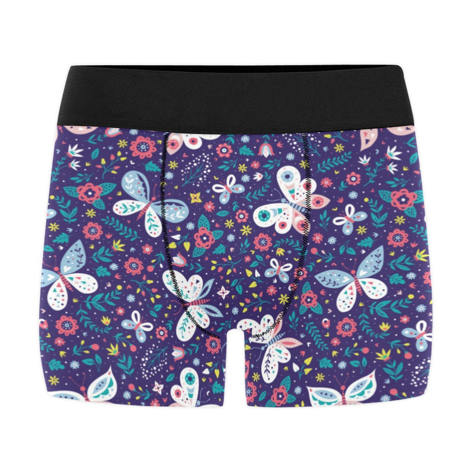 Colorful butterfly flower pattern.eps Men's All Over Print Boxer Briefs Men's Underwear