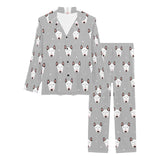 Bull Terrier Pattern Print Design 05 Women's Long Pajama Set