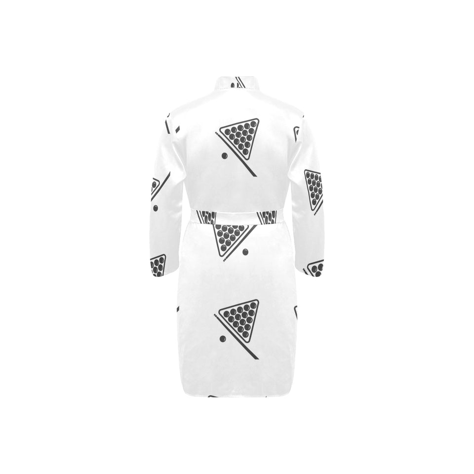Billiard Ball Pattern Print Design 03 Men's Long Sleeve Belted Night Robe