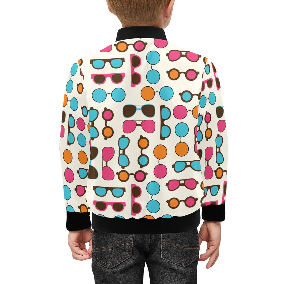 Sun Glasses Pattern Print Design 03 Kids' Boys' Girls' Bomber Jacket