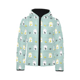 Cute hamster cheese pattern Kids' Boys' Girls' Padded Hooded Jacket