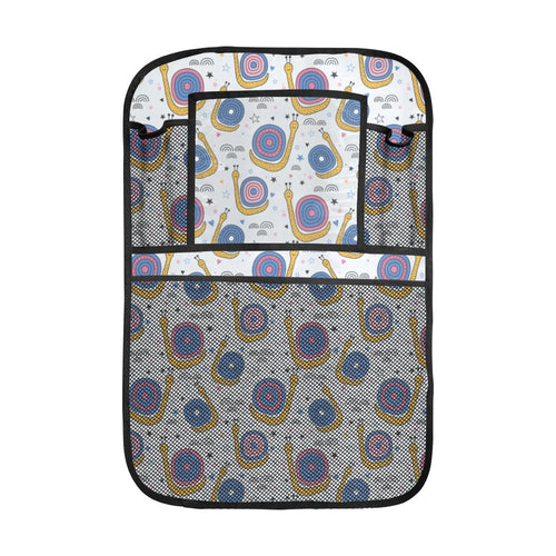 Snail Pattern Print Design 05 Car Seat Back Organizer