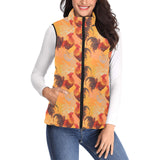 red rooster chicken cock pattern Women's Padded Vest