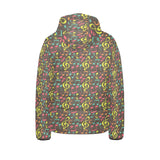 Music Notes Pattern Print Design 05 Kids' Boys' Girls' Padded Hooded Jacket