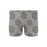 nautical wood steering wheel pattern Men's Swimming Trunks