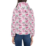 Yorkshire Terrier Pattern Print Design 03 Women's Padded Hooded Jacket