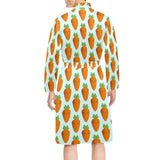 Carrot Pattern Print Design 03 Men's Long Sleeve Belted Night Robe