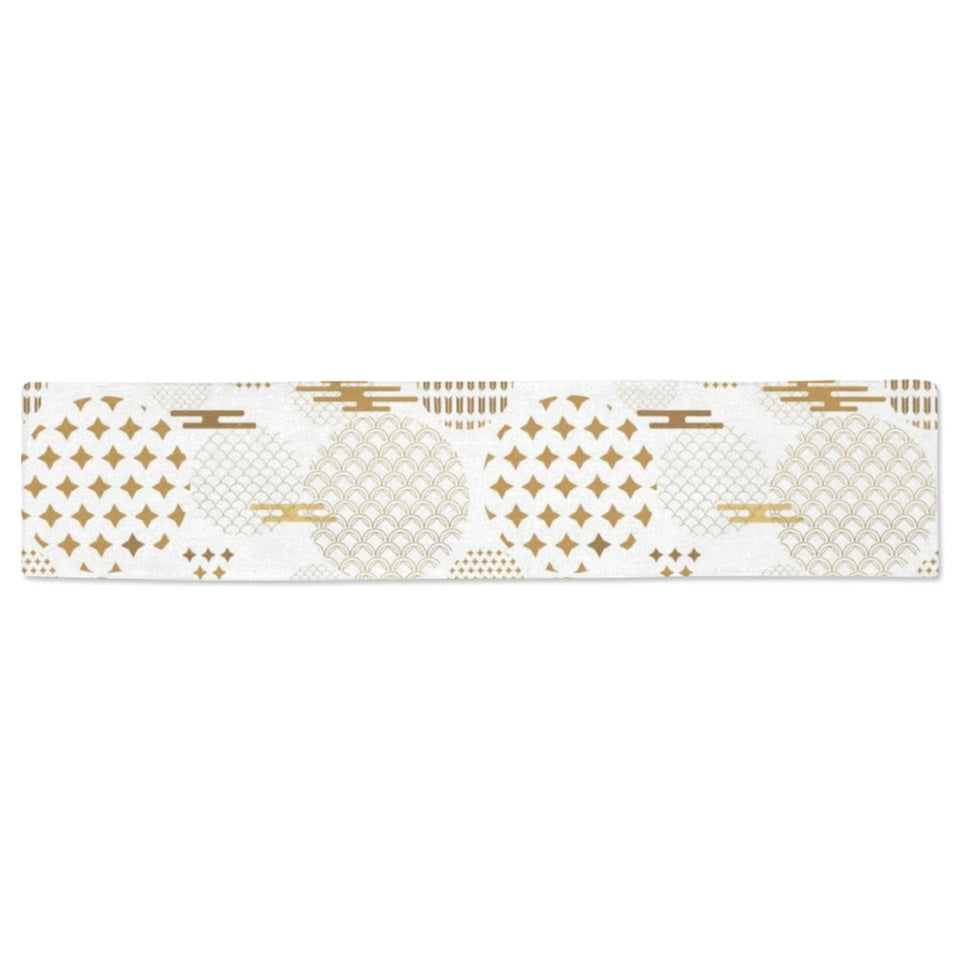 Beautiful gold japanese pattern Table Runner