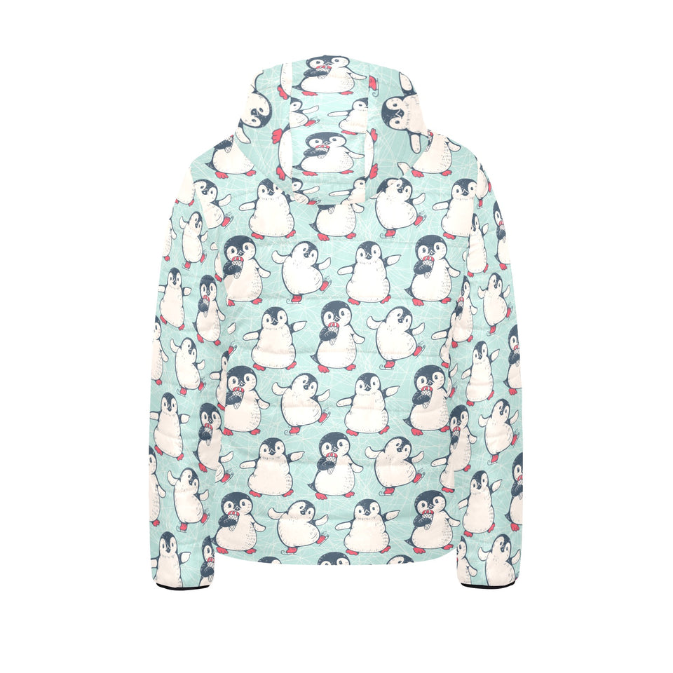 Cute Penguin pattern Kids' Boys' Girls' Padded Hooded Jacket