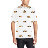 Cute beagle dog sleeping pattern Men's All Over Print Polo Shirt