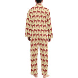 Greyhound Pattern Print Design 04 Men's Long Pajama Set
