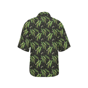 Green Peas Pattern Print Design 02 Women's All Over Print Hawaiian Shirt