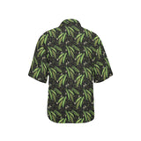 Green Peas Pattern Print Design 02 Women's All Over Print Hawaiian Shirt