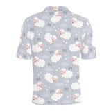 Sweet dreams sheep pattern Men's All Over Print Polo Shirt