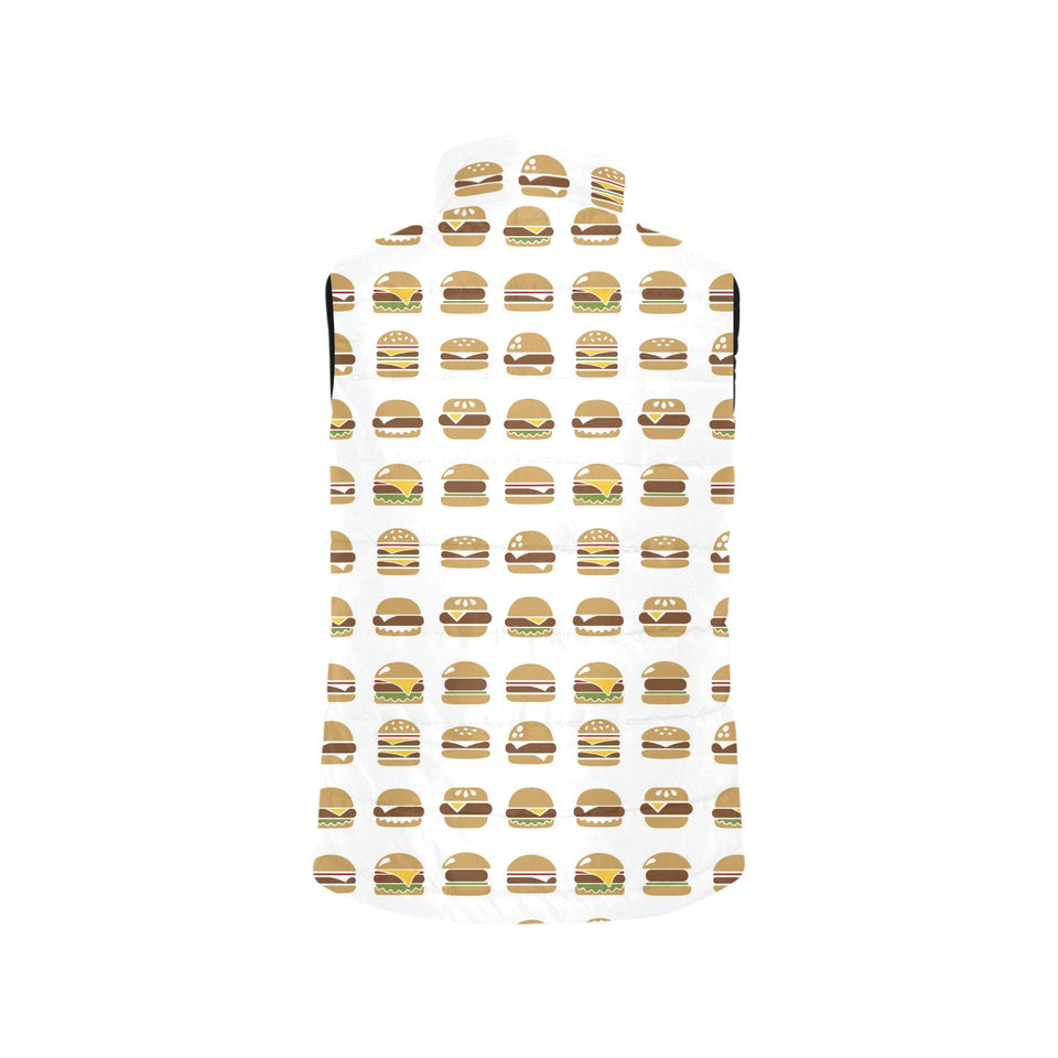 Hamburger Pattern Print Design 02 Men's Padded Vest