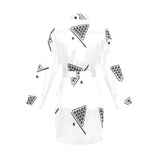 Billiard Ball Pattern Print Design 03 Women's Long Sleeve Belted Night Robe