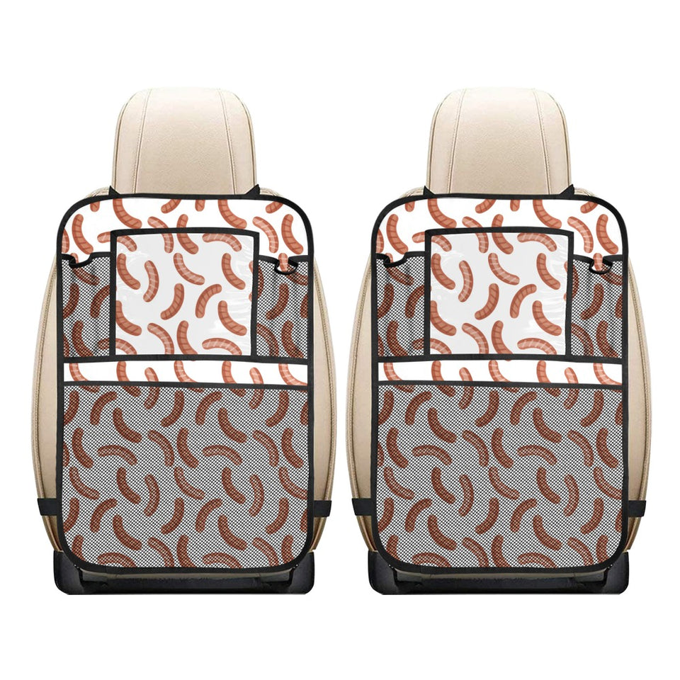 Sausage Pattern Print Design 04 Car Seat Back Organizer