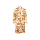Various cookie pattern Men's Long Sleeve Belted Night Robe