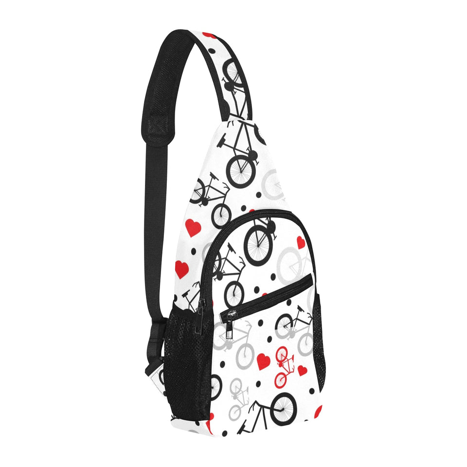Bicycle Pattern Print Design 04 All Over Print Chest Bag