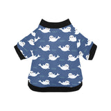 Cute white baby sea lion seal pattern All Over Print Pet Dog Round Neck Fuzzy Shirt