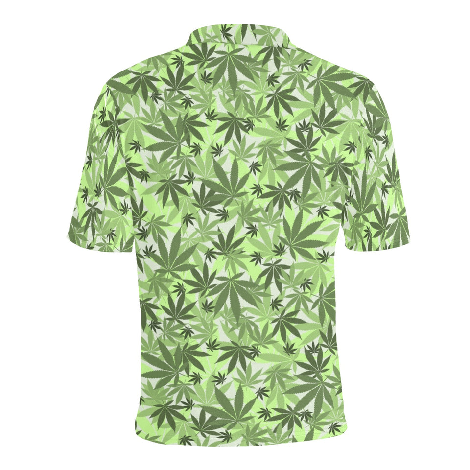 Canabis Marijuana Weed Pattern Print Design 01 Men's All Over Print Polo Shirt