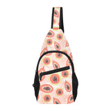 papaya leaves pattern All Over Print Chest Bag