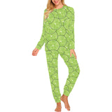 Slices of Lime pattern Women's All Over Print Pajama Set