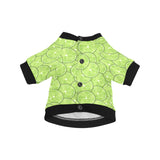 Slices of Lime pattern All Over Print Pet Dog Round Neck Fuzzy Shirt