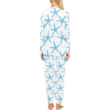 Watercolor starfish pattern Women's All Over Print Pajama Set