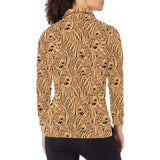 Bengal tigers pattern Women's Long Sleeve Polo Shirt