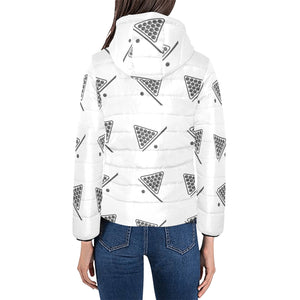 Billiard Ball Pattern Print Design 03 Women's Padded Hooded Jacket