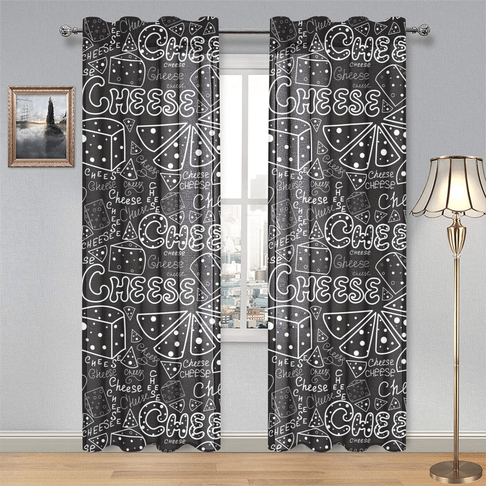 Handwritten cheese pattern Gauze Curtain