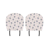 cute raccoons leaves pattern Car Headrest Cover