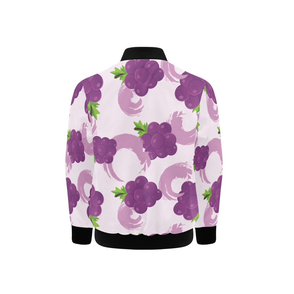Cute Grape pattern Kids' Boys' Girls' Bomber Jacket
