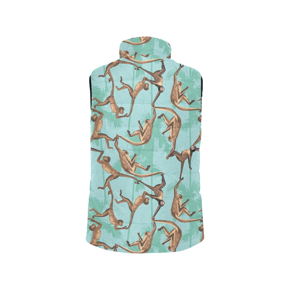 Monkey Palm tree background Women's Padded Vest