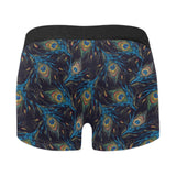 Beautiful peacock feather pattern Men's All Over Print Boxer Briefs Men's Underwear