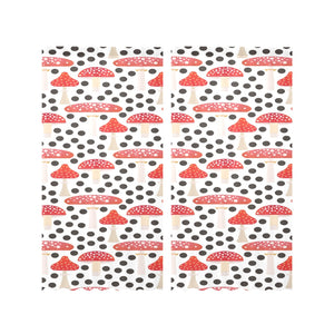 Red mushroom dot pattern Gauze Curtain