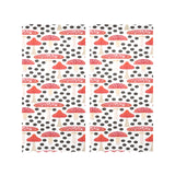 Red mushroom dot pattern Gauze Curtain