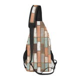 Wood Printed Pattern Print Design 02 All Over Print Chest Bag