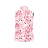 Pink flamingos pattern background Women's Padded Vest