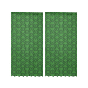 Casino Cards Suits Pattern Print Design 04 Gauze Curtain